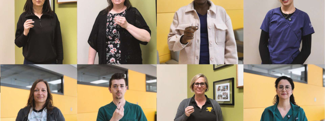 A collage of nursing students and faculty at St. Clair College 