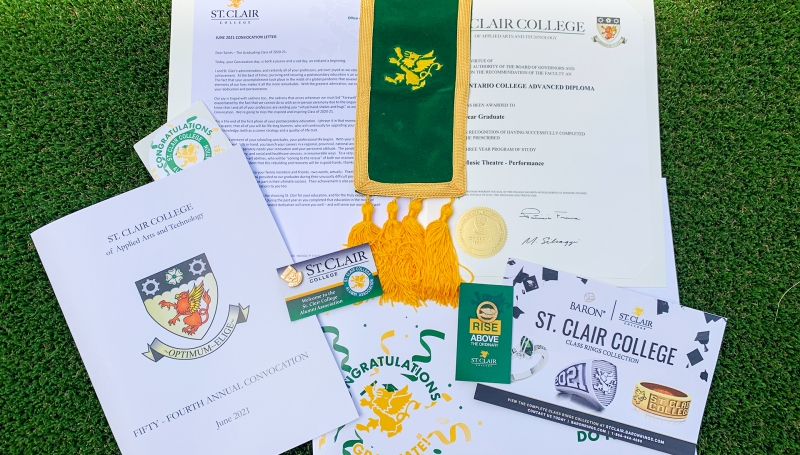 Grad package that students receive upon graduation.