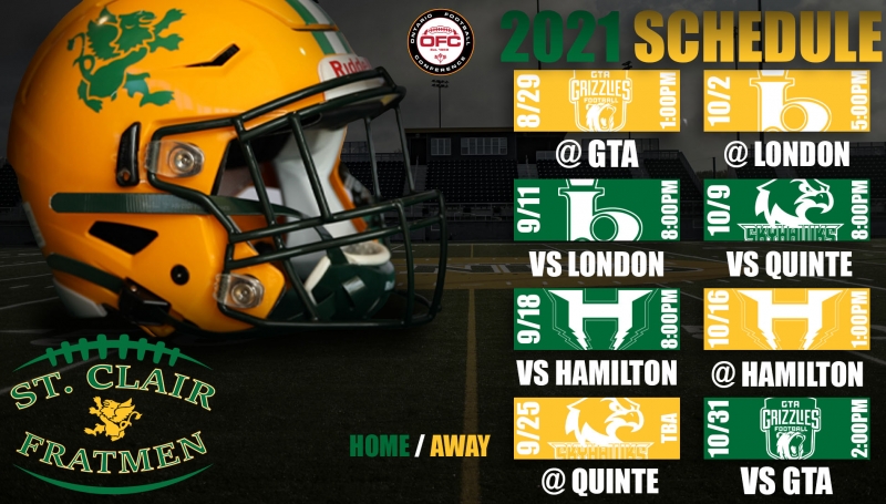 St. Clair Fratmen schedule