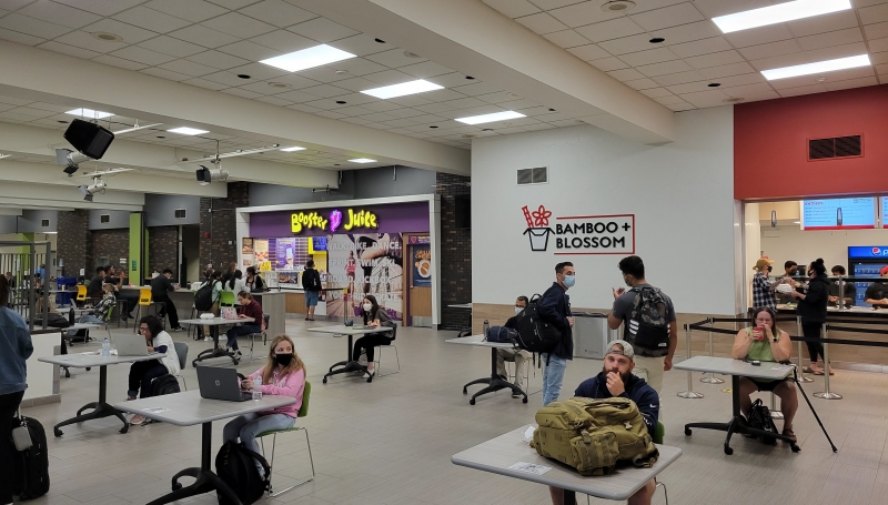St. Clair College food court area.