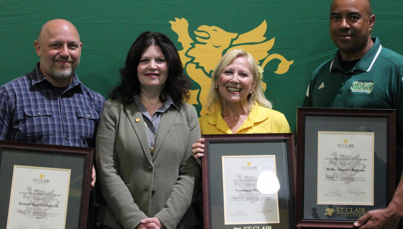 Staff and faculty from the MediaPlex and from the College’s Student Services department were honoured this week with Employee Excellence Awards for their dedication and commitment to their crafts.