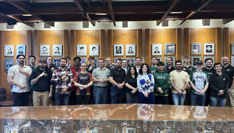 eSports team photo with Patti France