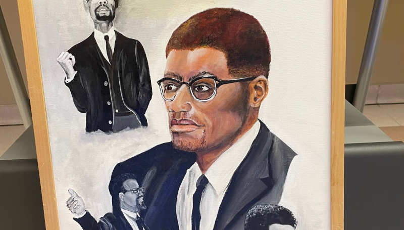 Malcolm X painting