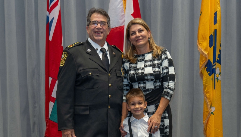 St. Clair College Paramedic professor John Lassaline accepts the Governor General's Emergency Medical Service Exemplary Service Medal on Sept. 25, 2025. 