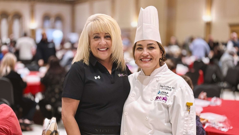 June Muir of the UHC Hub of Opportunities and Chef Adelina Sisti-DeBlasis, the organizers of Pastabilities