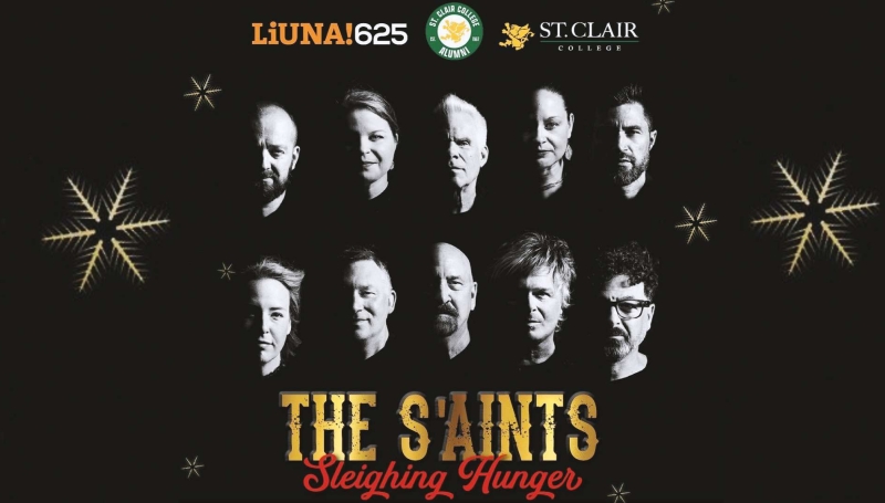 The S'Aints Sleighing Hunger Christmas Concert poster