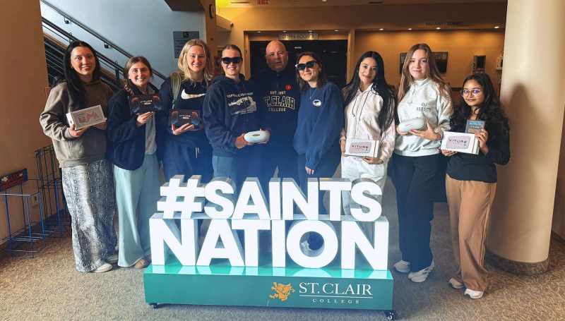 Students in St. Clair College's Advertising and Marketing Communications Management Class showcase VITURE XR glasses