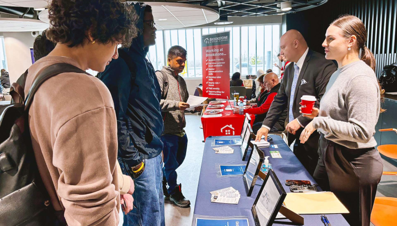 Students and employers getting acquainted