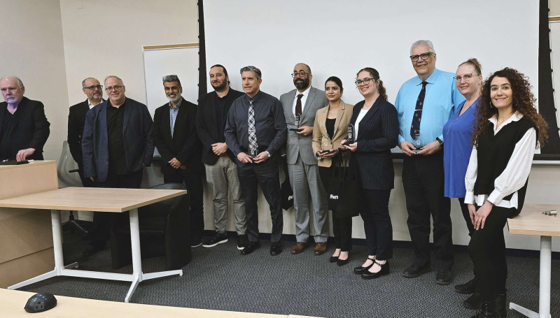 The first-place St. Clair College Business Accounting team at the OCACC