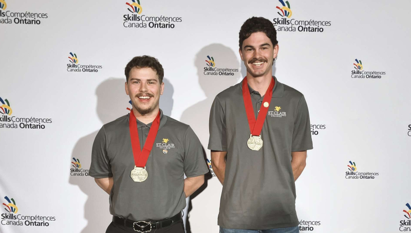 Recent St. Clair College graduates Lucas Morencie and Calvin Kett