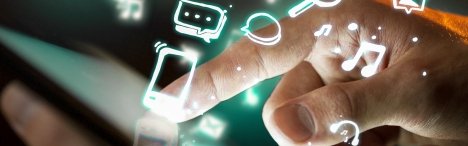 Finger pressing on phone