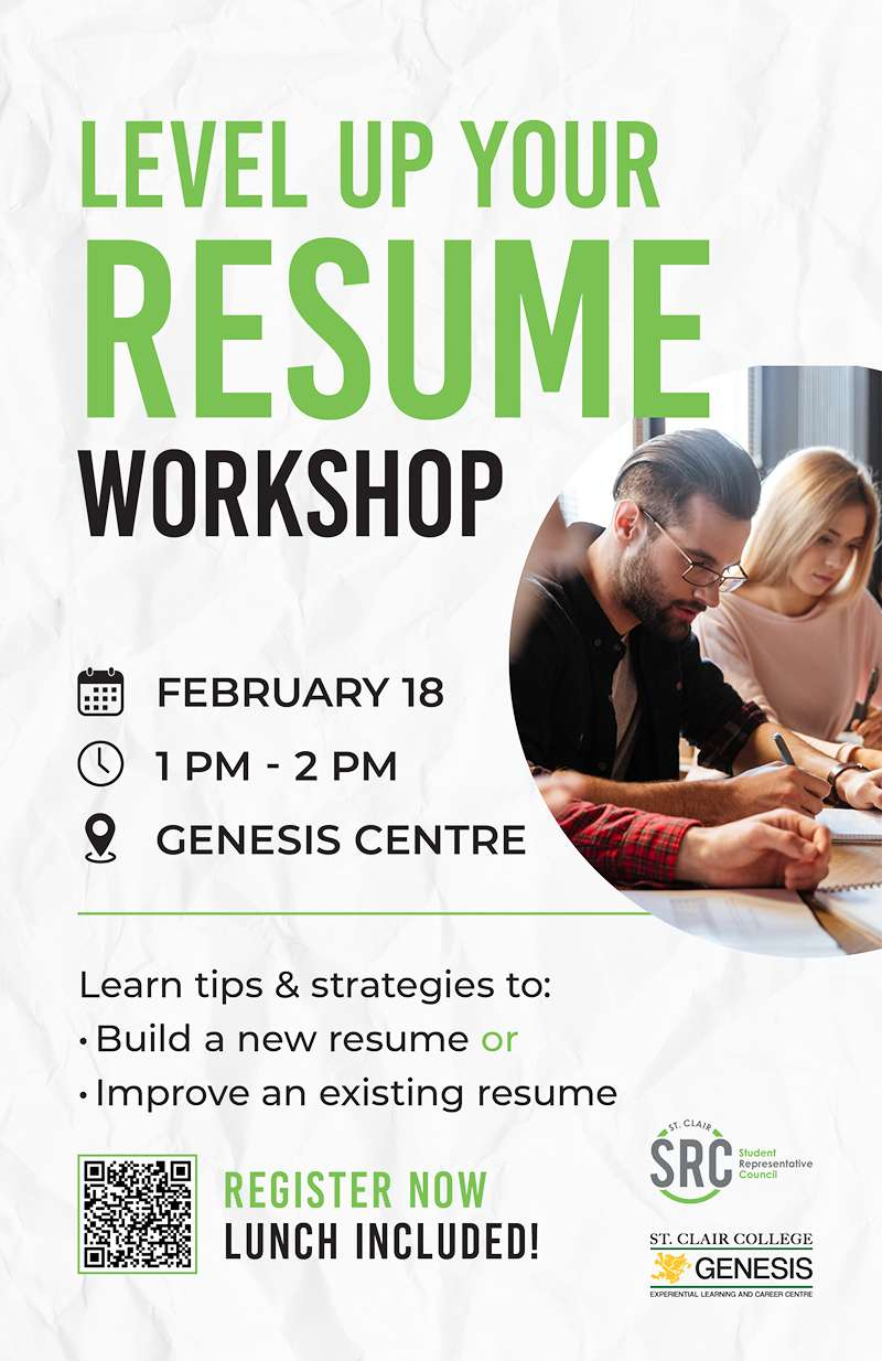 Level up your resume workshop poster