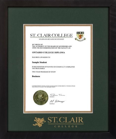 Florentine framed diploma