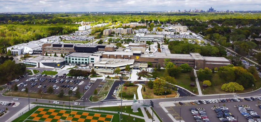Aerial shot of Windsor Campus