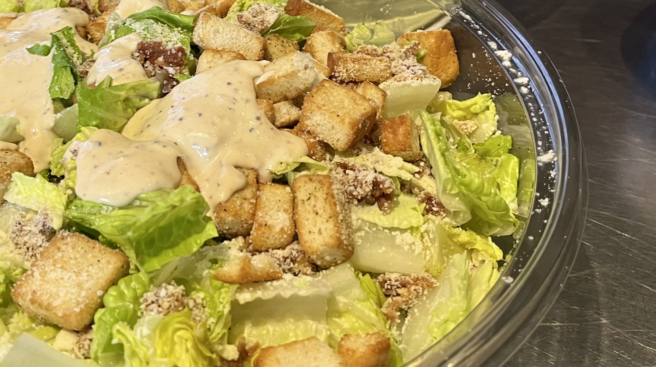 Caesar salad in bowl